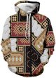 Men African Wind Long Sleeve Prints Warm Hoodie Pullover Tops Sweat Outdoor Slipper
