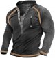 Men's Casual Print Pullover Long Sleeve Stand Sweatshirt Loose Leisure Style Thin Jacket Men